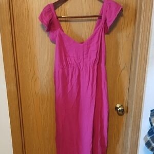 Time and Tru Pink Midi Dress